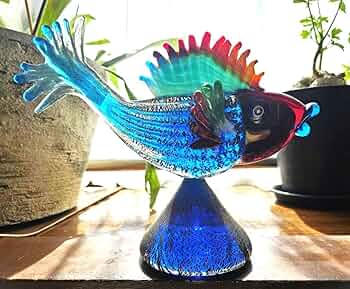 【大幅値下】ガラス製　イタリア製　ムラーノ　ガラス　置物　お魚2匹 大幅値下】ガラス製 イタリア製 ムラーノ ガラス 置物 お魚2匹 - メルカリ